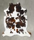 Tricolor X-Large European Cowhide Rug 6'10"H x 6'0"W #B23101 by Hudson Hides