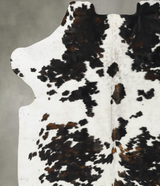 Tricolor X-Large European Cowhide Rug 7'1"H x 6'2"W #B23102 by Hudson Hides