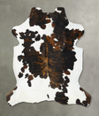 Tricolor X-Large European Cowhide Rug 6'9"H x 6'4"W #B23103 by Hudson Hides