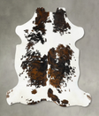 Tricolor X-Large European Cowhide Rug 6'9"H x 6'2"W #B23104 by Hudson Hides