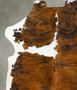 Tricolor X-Large European Cowhide Rug 7'3"H x 6'4"W #B23109 by Hudson Hides