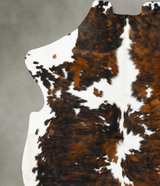 Tricolor XX-Large European Cowhide Rug 7'4"H x 6'11"W #B23116 by Hudson Hides