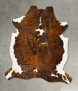 Tricolor XX-Large European Cowhide Rug 8'1"H x 6'11"W #B23121 by Hudson Hides