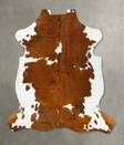 Tricolor XX-Large European Cowhide Rug 8'0"H x 7'3"W #B23129 by Hudson Hides