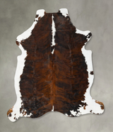 Tricolor XX-Large European Cowhide Rug 8'2"H x 7'0"W #B23131 by Hudson Hides