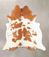 Brown and White XX-Large Brazilian Cowhide Rug 7'5"H x 6'10"W #B2314 by Hudson Hides