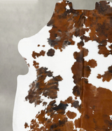 Tricolor X-Large European Cowhide Rug 7'5"H x 6'8"W #B23149 by Hudson Hides