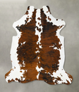 Tricolor XX-Large European Cowhide Rug 8'1"H x 6'10"W #B23152 by Hudson Hides