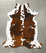 Tricolor XX-Large European Cowhide Rug 8'1"H x 6'10"W #B23152 by Hudson Hides