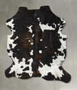 Tricolor XX-Large European Cowhide Rug 8'6"H x 6'11"W #B23153 by Hudson Hides