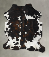 Tricolor XX-Large European Cowhide Rug 8'6"H x 6'11"W #B23153 by Hudson Hides