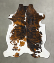 Tricolor XX-Large European Cowhide Rug 7'9"H x 6'11"W #B23155 by Hudson Hides