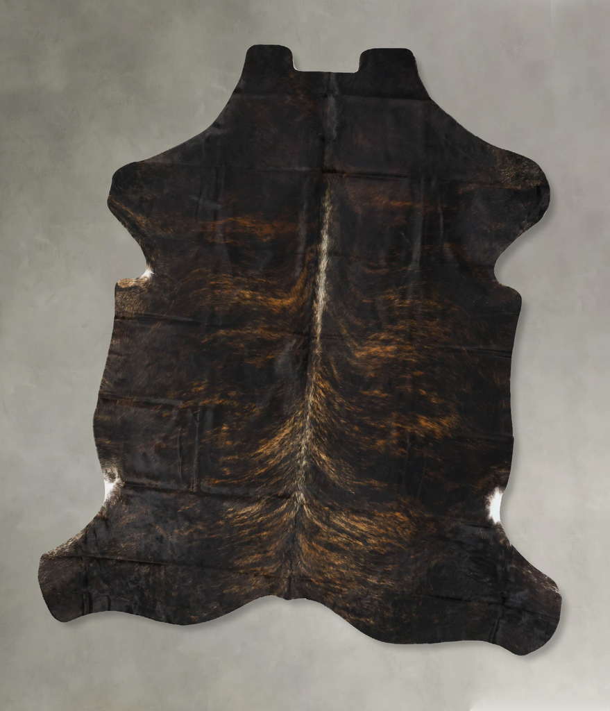 Dark Brindle XX-Large European Cowhide Rug 8'2"H x 7'1"W #B23165 by Hudson Hides