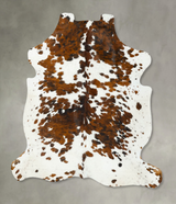 Tricolor XX-Large European Cowhide Rug 8'4"H x 6'9"W #B23187 by Hudson Hides