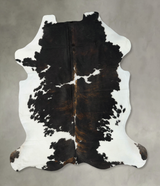 Tricolor XX-Large European Cowhide Rug 8'1"H x 7'2"W #B23194 by Hudson Hides