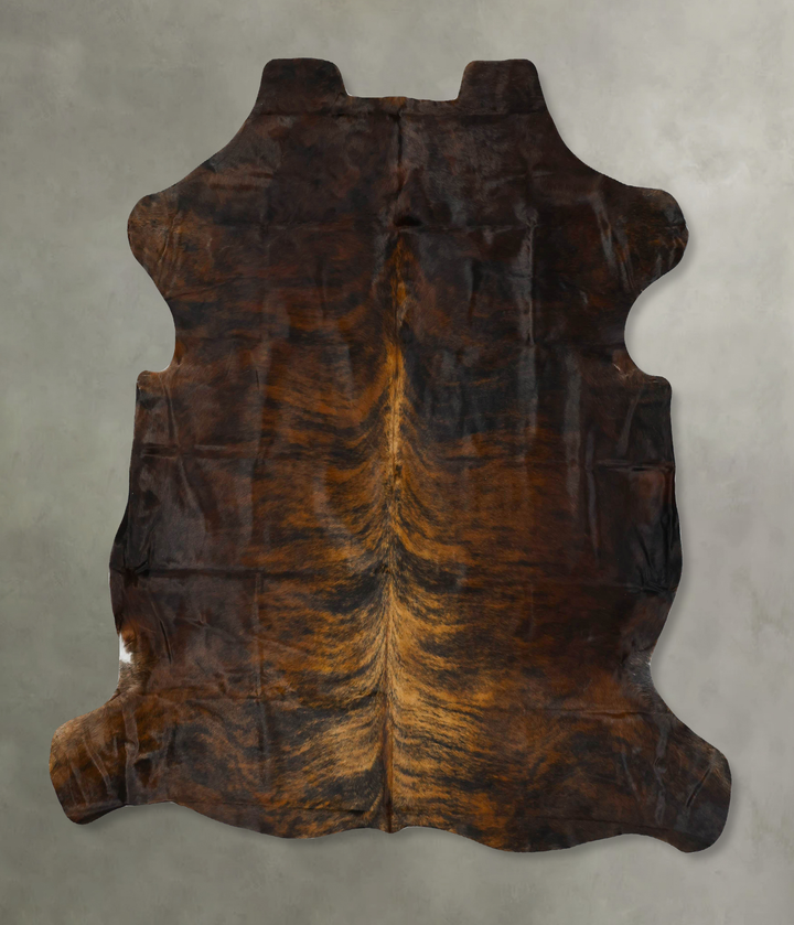 Dark Brindle XX-Large European Cowhide Rug 7'7"H x 7'3"W #B23196 by Hudson Hides
