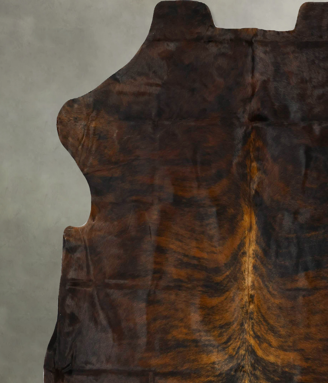 Dark Brindle XX-Large European Cowhide Rug 7'7"H x 7'3"W #B23196 by Hu