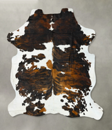 Tricolor XX-Large European Cowhide Rug 8'6"H x 6'10"W #B23197 by Hudson Hides
