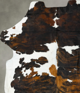 Tricolor XX-Large European Cowhide Rug 8'6"H x 6'10"W #B23197 by Hudson Hides