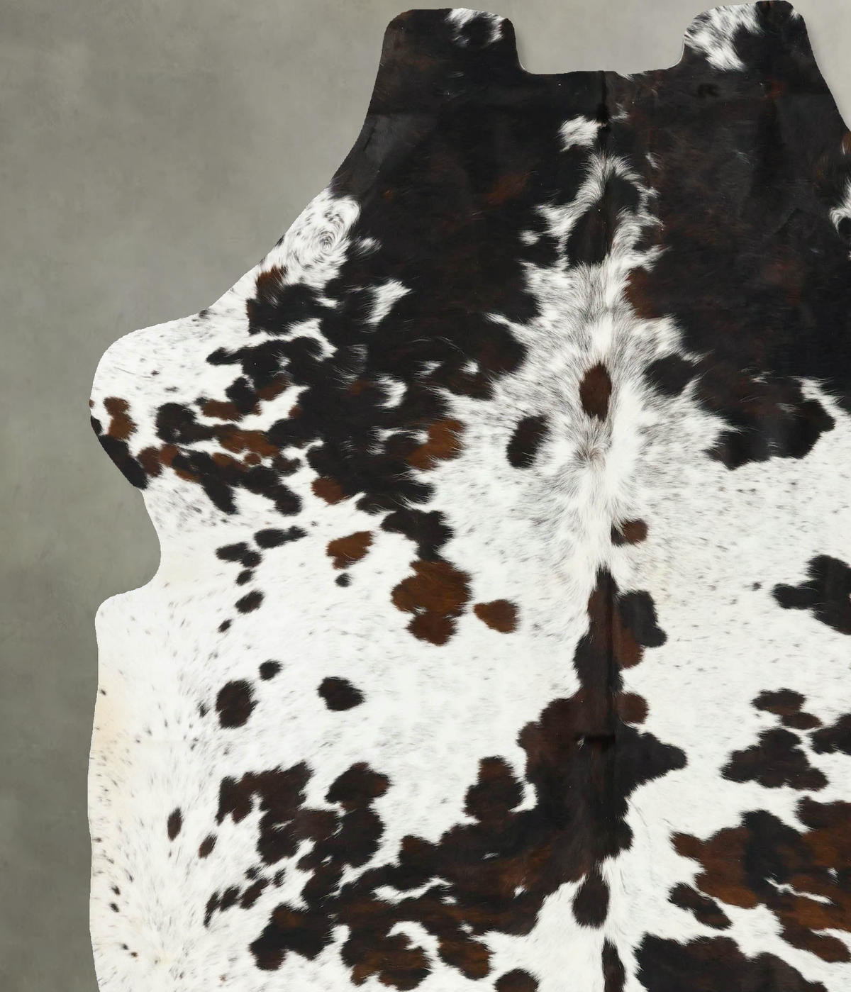 Tricolor XX-Large European Cowhide Rug 7'10"H x 6'11"W #B23204 by Hudson Hides
