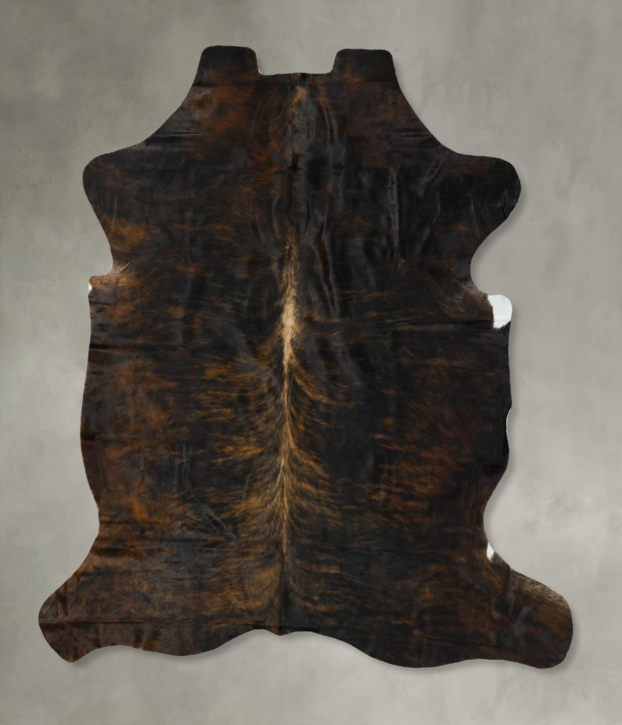 Dark Brindle XX-Large European Cowhide Rug 7'7"H x 6'8"W #B23211 by Hudson Hides