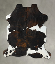 Tricolor XX-Large European Cowhide Rug 7'11"H x 6'11"W #B23216 by Hudson Hides