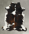 Tricolor X-Large European Cowhide Rug 7'7"H x 6'6"W #B23217 by Hudson Hides