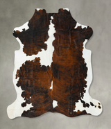 Tricolor XX-Large European Cowhide Rug 7'5"H x 6'10"W #B23221 by Hudson Hides