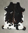 Tricolor XX-Large European Cowhide Rug 7'10"H x 6'10"W #B23223 by Hudson Hides