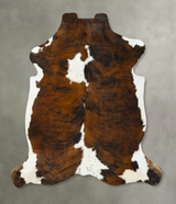 Tricolor XX-Large European Cowhide Rug 7'8"H x 6'9"W #B23228 by Hudson Hides