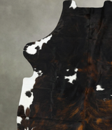 Tricolor XX-Large European Cowhide Rug 8'5"H x 7'1"W #B23237 by Hudson Hides