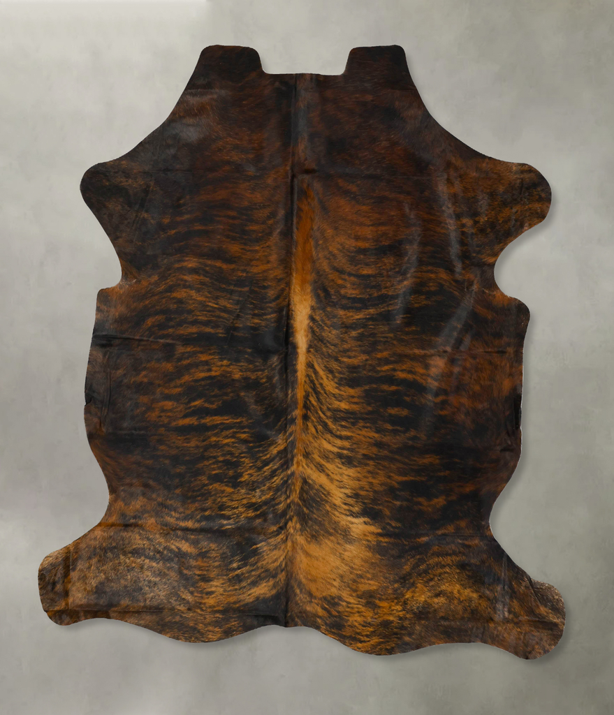 Dark Brindle XX-Large European Cowhide Rug 7'9"H x 6'8"W #B23239 by Hudson Hides