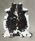 Tricolor XX-Large European Cowhide Rug 7'10"H x 6'9"W #B23244 by Hudson Hides