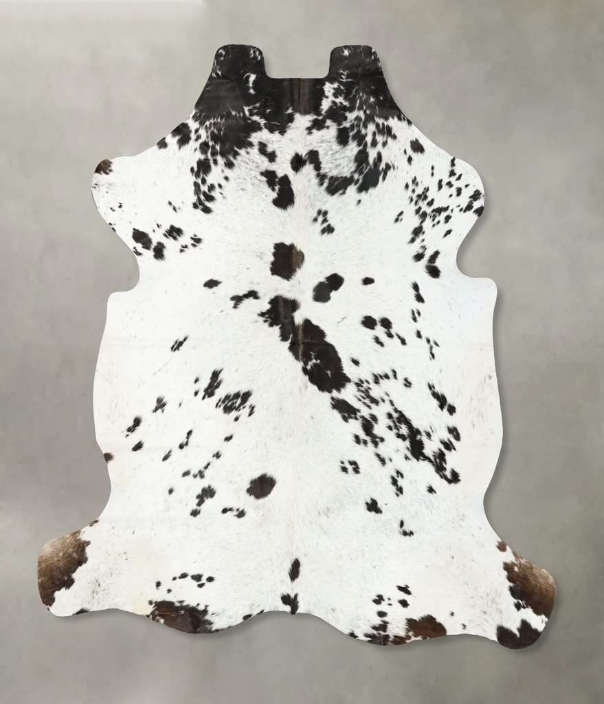 Salt and Pepper Black XX-Large European Cowhide Rug 7'5"H x 7'0"W #B23247 by Hudson Hides