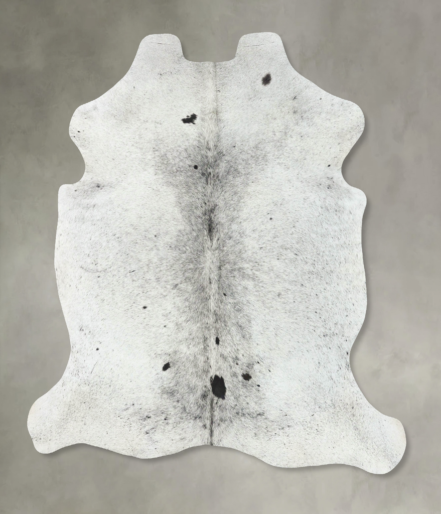 Salt and Pepper Black Large European Cowhide Rug 6'9"H x 5'11"W #B23249 by Hudson Hides