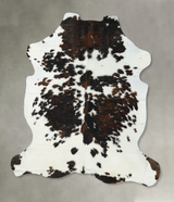 Tricolor XX-Large European Cowhide Rug 8'2"H x 7'3"W #B23258 by Hudson Hides