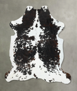 Chocolate and White XX-Large European Cowhide Rug 7'11"H x 6'10"W #B23263 by Hudson Hides