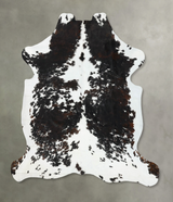 Chocolate and White XX-Large European Cowhide Rug 7'11"H x 6'10"W #B23263 by Hudson Hides