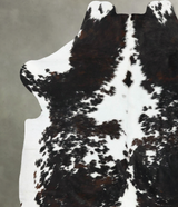 Chocolate and White XX-Large European Cowhide Rug 7'11"H x 6'10"W #B23263 by Hudson Hides
