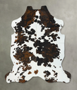Tricolor XX-Large European Cowhide Rug 7'8"H x 6'9"W #B23265 by Hudson Hides