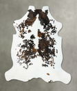 Tricolor XX-Large European Cowhide Rug 8'3"H x 7'9"W #B23267 by Hudson Hides