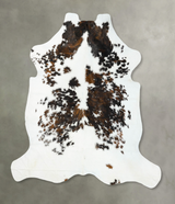Tricolor XX-Large European Cowhide Rug 8'3"H x 7'9"W #B23267 by Hudson Hides