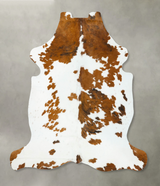 Tricolor XX-Large European Cowhide Rug 7'8"H x 6'10"W #B23275 by Hudson Hides