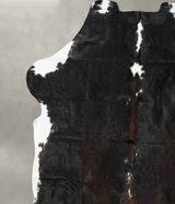 Chocolate and White XX-Large European Cowhide Rug 8'4"H x 7'1"W #B23281 by Hudson Hides