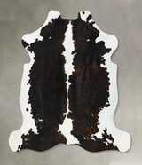 Tricolor XX-Large European Cowhide Rug 7'5"H x 7'2"W #B23311 by Hudson Hides