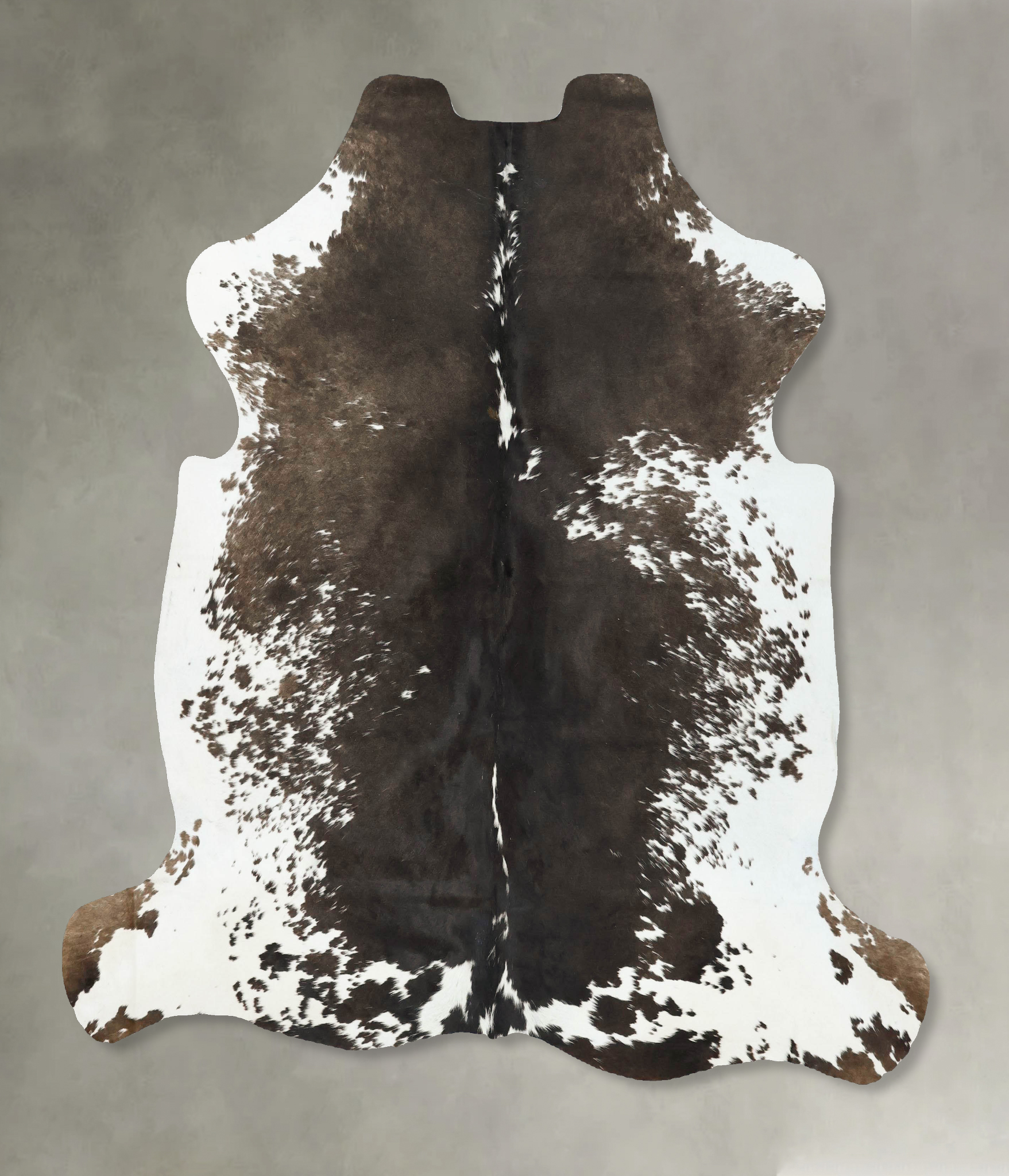 Chocolate and White Cowhide Rug #B23314