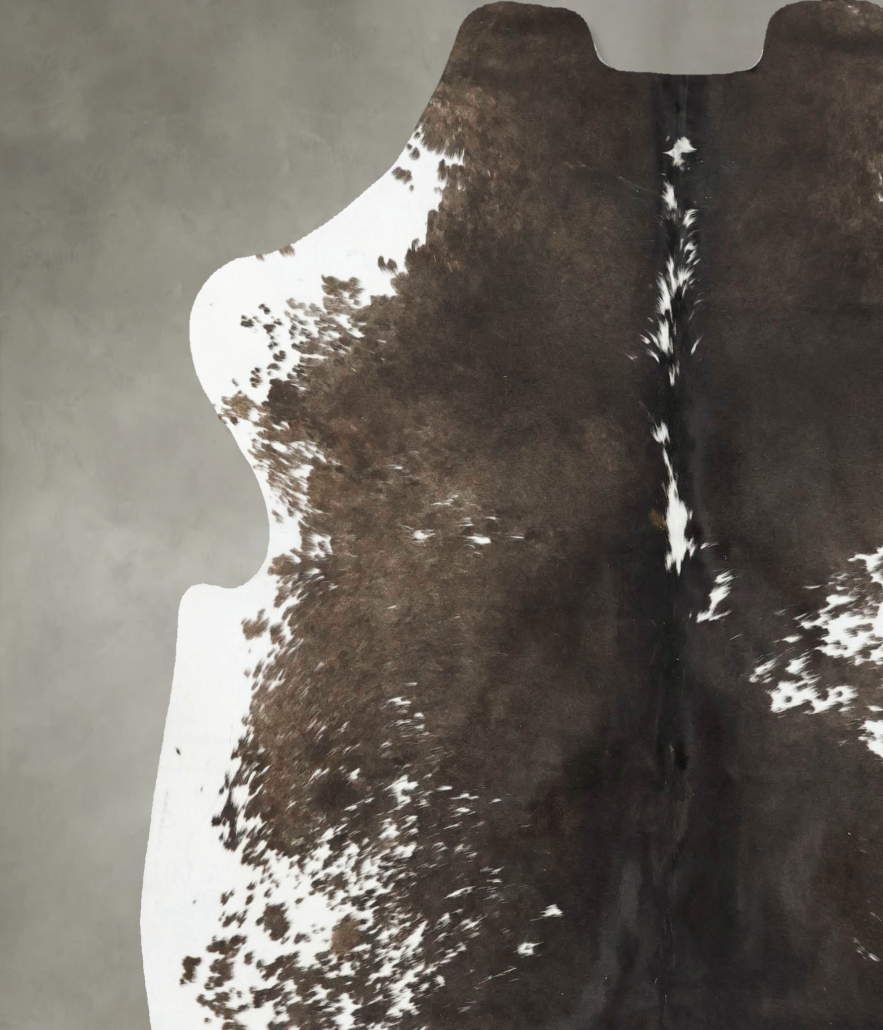 Chocolate and White Cowhide Rug #B23314