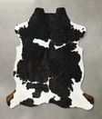 Tricolor XX-Large European Cowhide Rug 7'5"H x 6'11"W #B23321 by Hudson Hides
