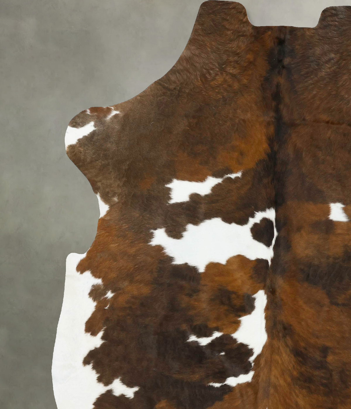 Tricolor XX-Large European Cowhide Rug 7'7"H x 6'9"W #B23324 by Hudson Hides