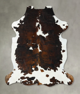 Tricolor X-Large European Cowhide Rug 7'4"H x 6'8"W #B23336 by Hudson Hides